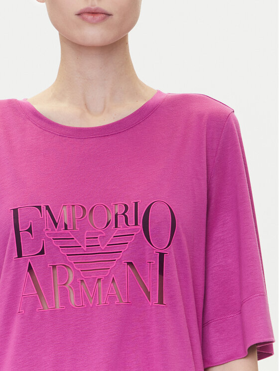 Платье свободного кроя на каждый день EW000618 AF12187 UA227 Emporio Armani, розовый — фото 4