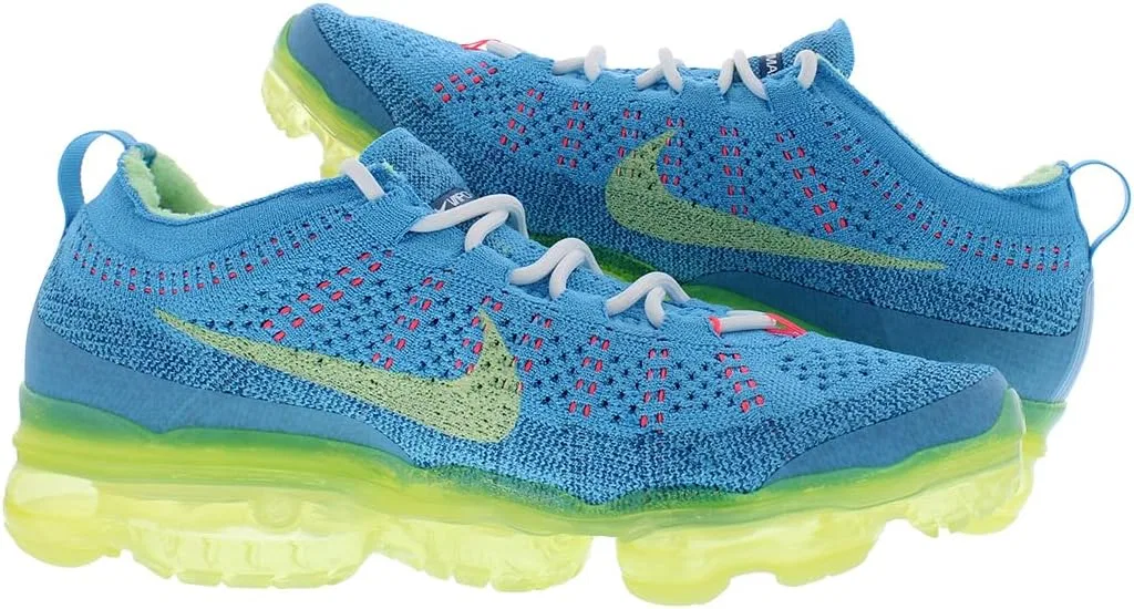 Мужские беговые кроссовки Nike Air Vapormax 2023 Flyknit, Baltic Blue/Green Abyss/Hot Punch/Citron Tint — фото 3
