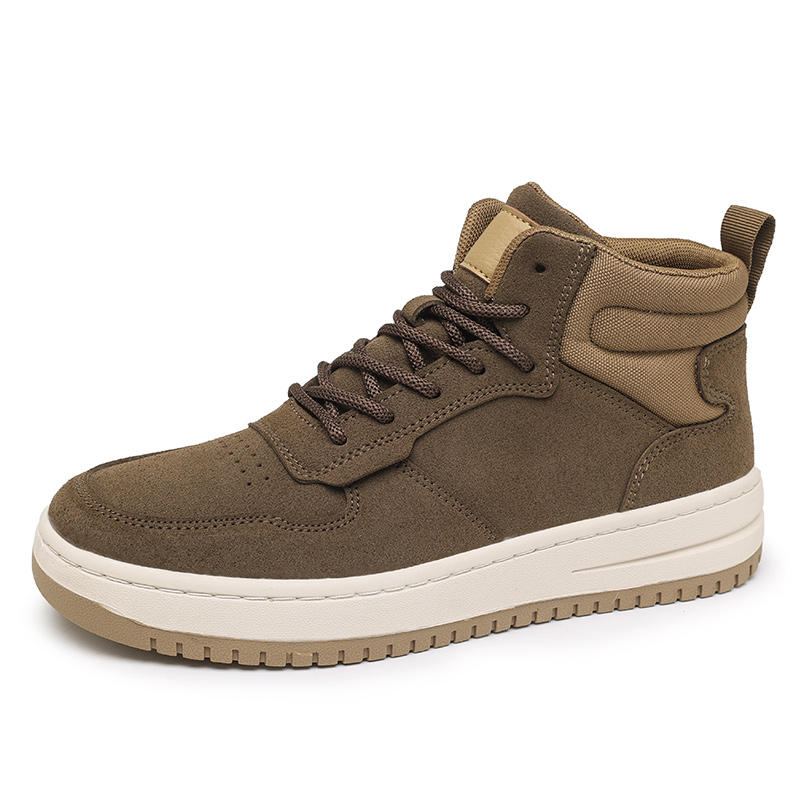 

TONYBEAR Коричневые мужские скейтерские кеды High Top, цвет Brown