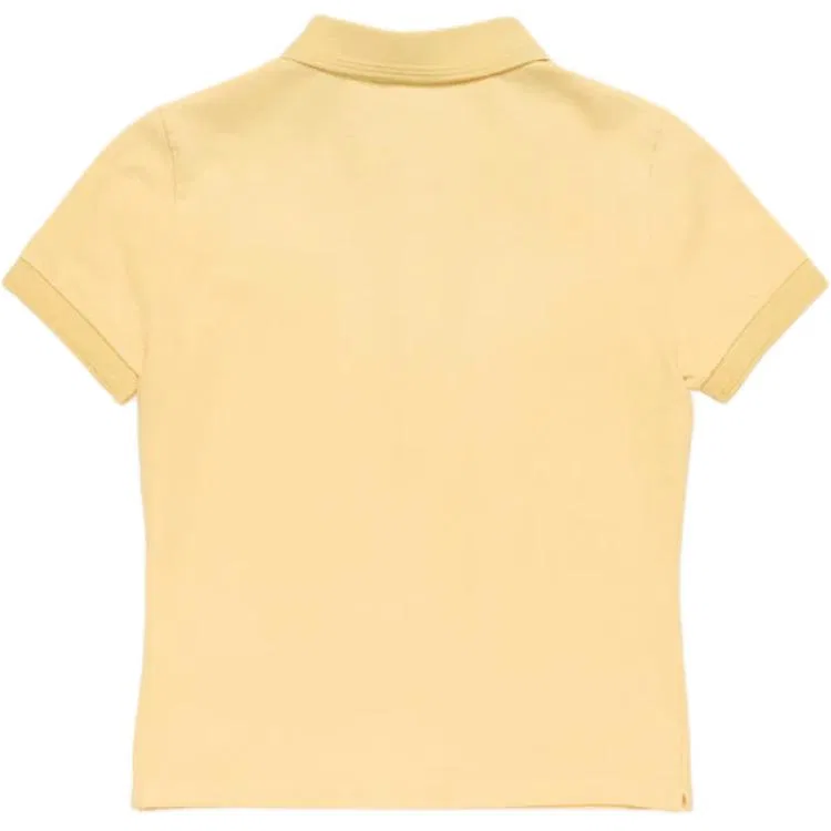 Поло женское тепло-желтое с воротником поло прямого кроя Acne Studios, Warm Yellow — фото 3