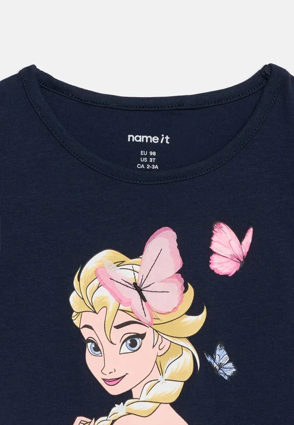 Футболка Nmfmeri frozen ss top box wdi print t-shirt Name It, темно-синий — фото 4