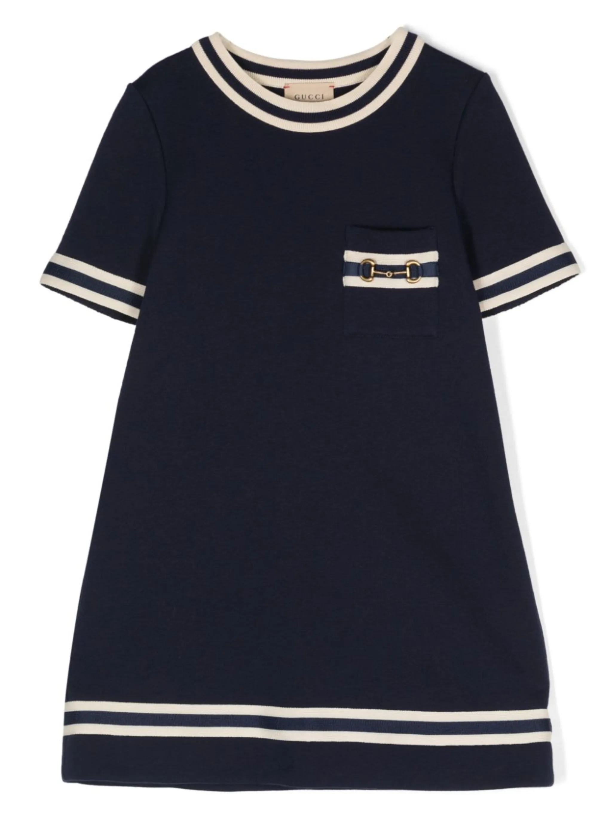 

Платье с полоской Gucci Kids, синий