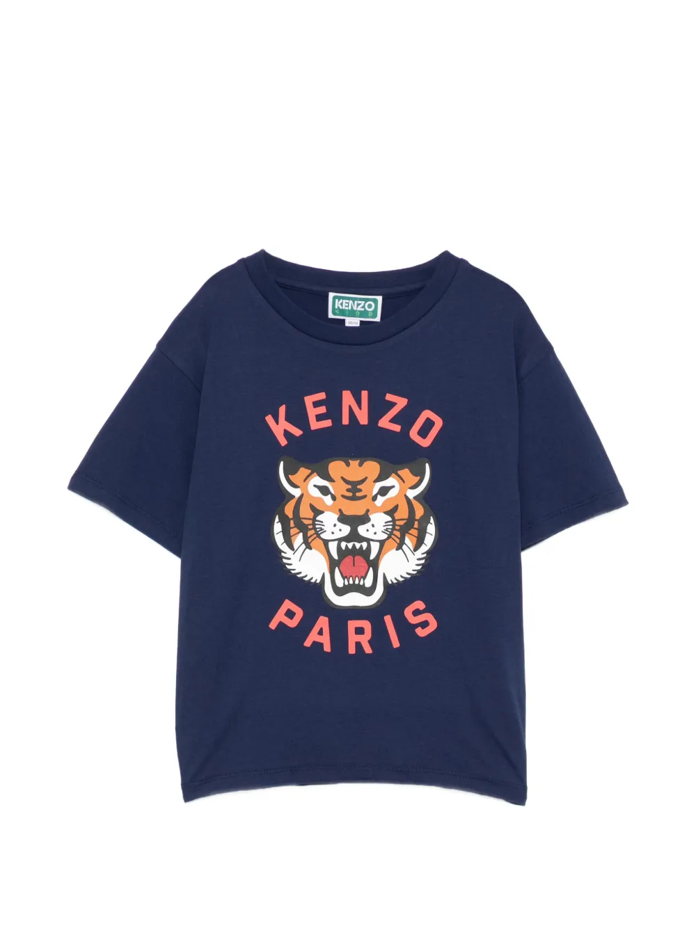 

Футболка с тигриным принтом Kenzo Kids, синий