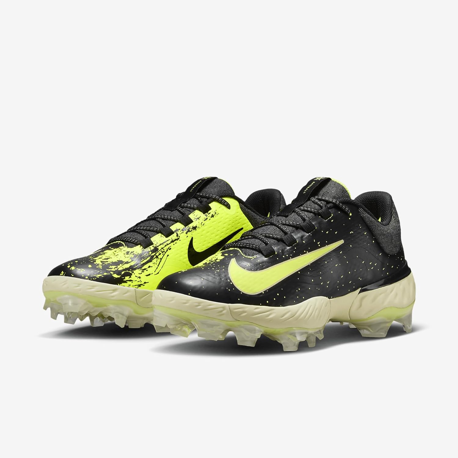 Бейсбольные бутсы Nike Alpha Huarache Elite 4 Low для мужчин, Black/Life Lime/Volt — фото 4