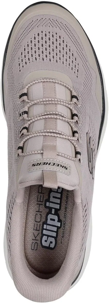 Мужские кроссовки Skechers Summits Top Rate, Taupe Mesh Black Tpu — фото 3