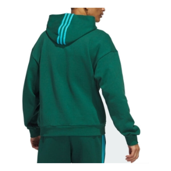 Толстовка зимняя толстовка с капюшоном Adidas, зеленый — фото 3