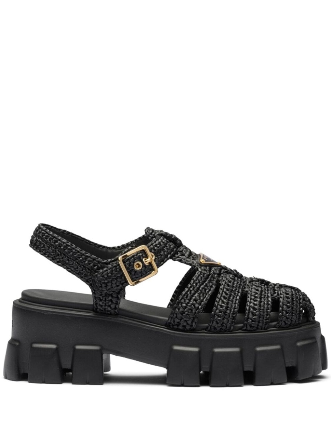 Prada сандалии на платформе, черный