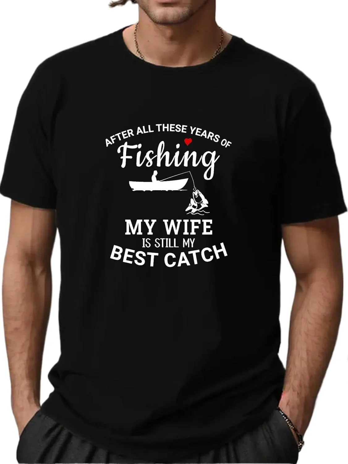 

Мужская футболка Plus Size с рыболовным принтом, короткий рукав NEKO MENA