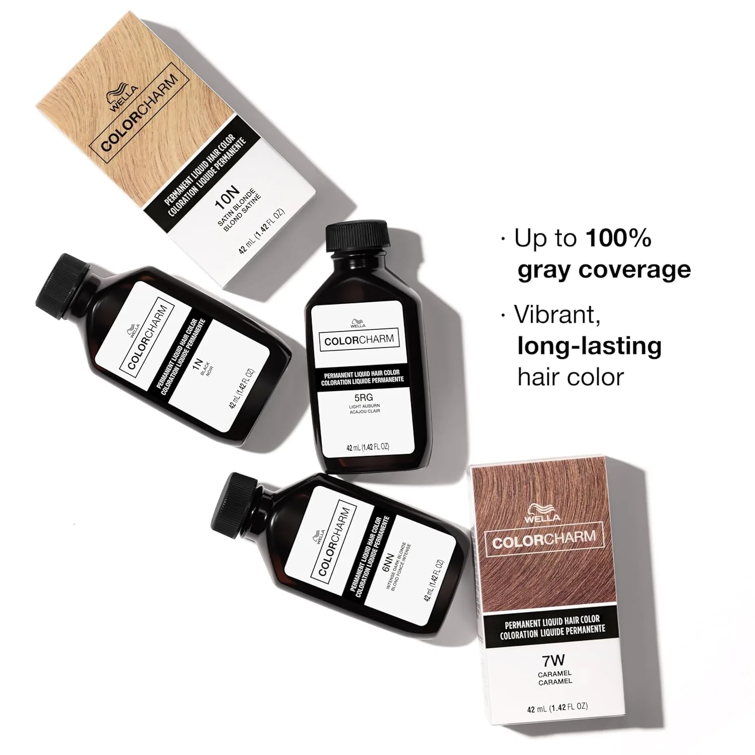 Стойкая жидкая краска для волос WELLA Color Charm для закрашивания седины, натуральный светло-русый оттенок., 10N Satin Blonde — фото 4