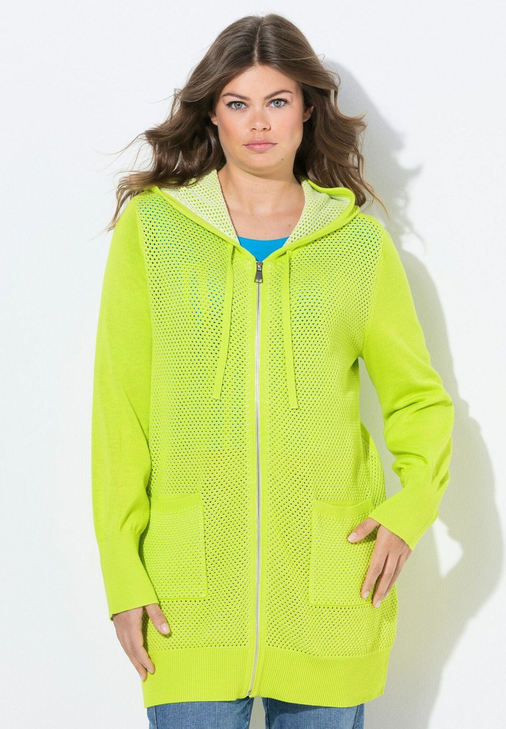 

Кардиган HOODED LONG-SLEEVE ZIPPERED LAURASØN, светло-зеленый