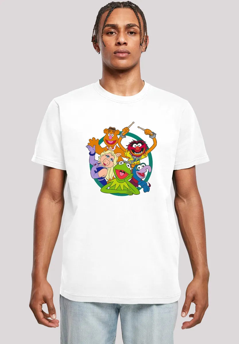 

Футболка F4NT4STIC "Disney Muppets Group Circle", мужская, премиум-мерч, стандартного кроя, базовая, с принтом, белый