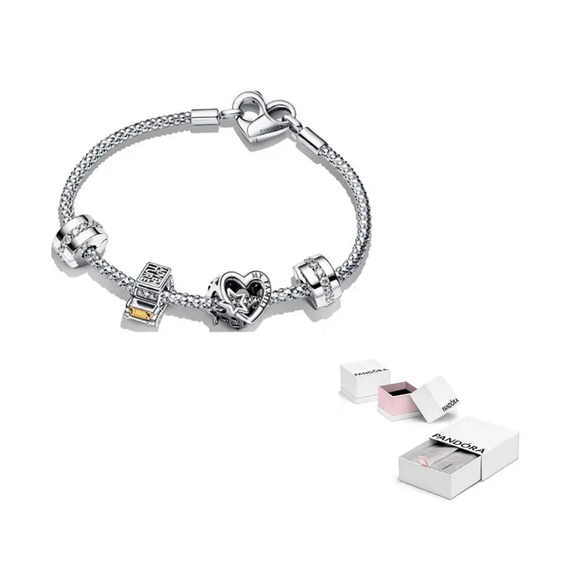 

Pandora Браслет из стерлингового серебра 925 пробы Unisex Silver