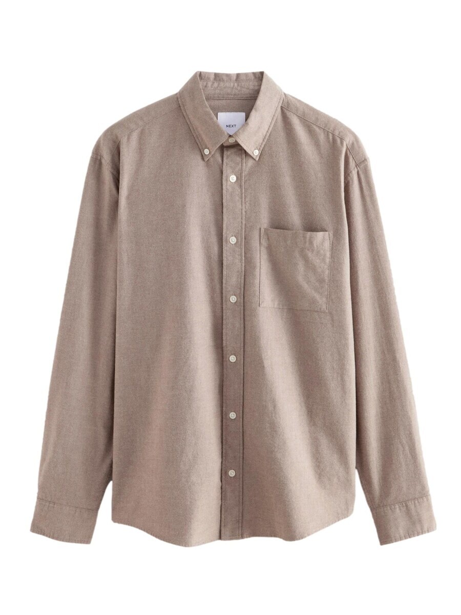 

Повседневная рубашка Next Regular fit Button Up Shirt, темно-бежевый
