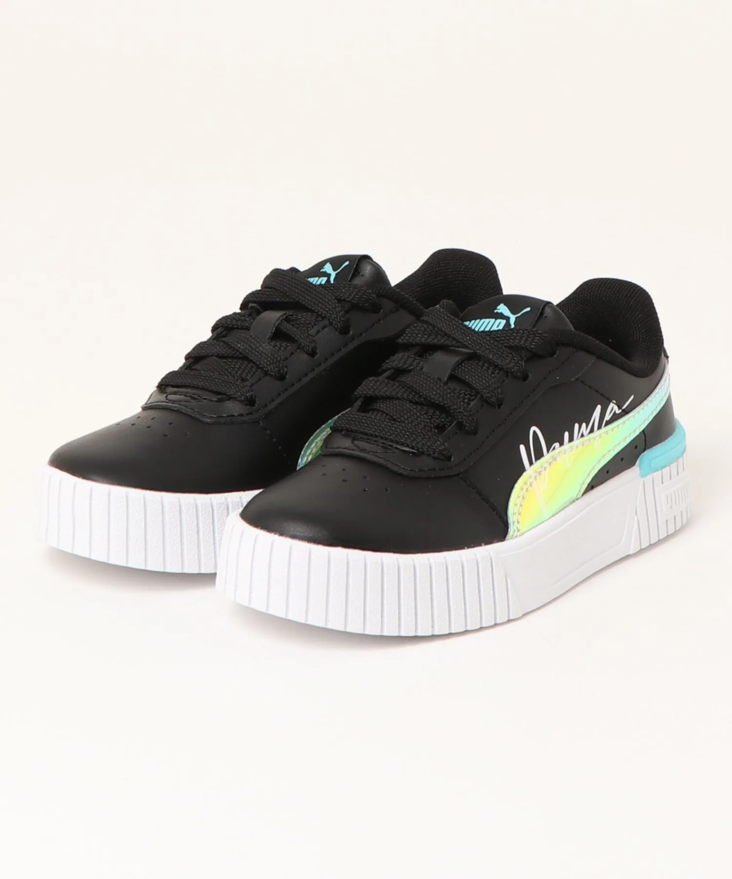 Детские кроссовки на толстой подошве Carina 2.0 Crystal Wings PS PUMA чёрные