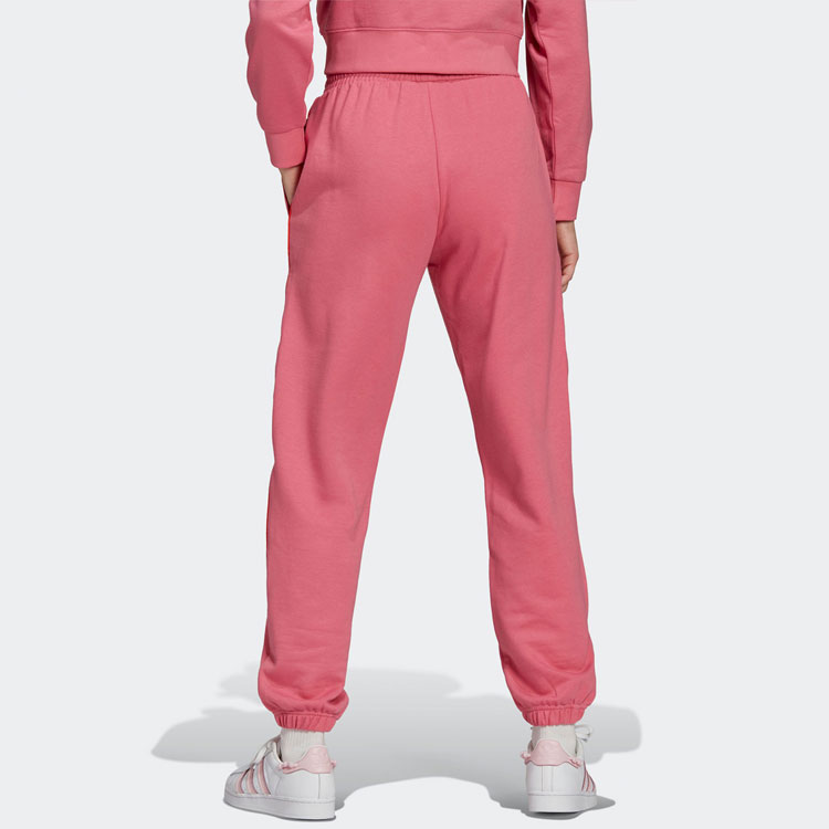 Футболка Adidas Originals вязаные спортивные брюки женские, розово-красный — фото 4