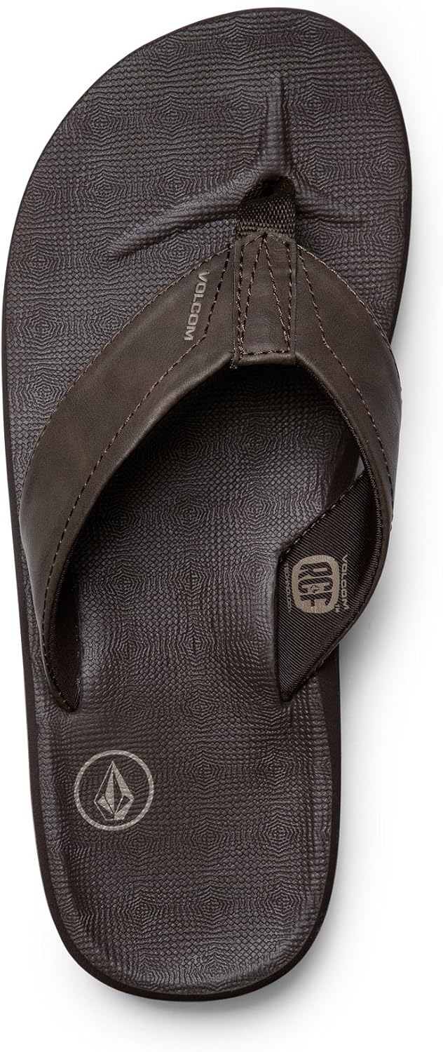 Мужские сандалии Volcom Victor Flip-Flop, коричневый — фото 3