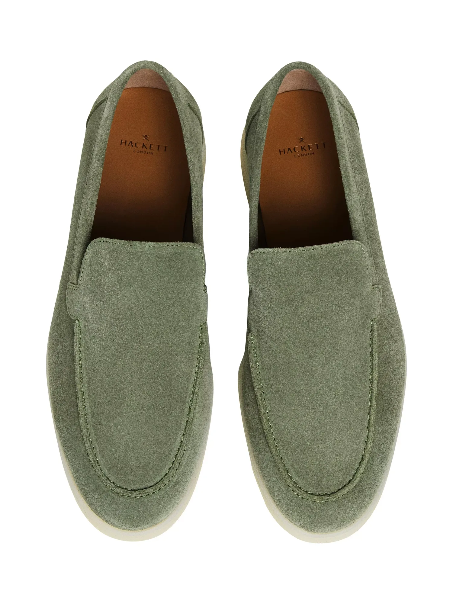 Лоферы Martin из гладкой замши Hackett London, Sage Green — фото 2