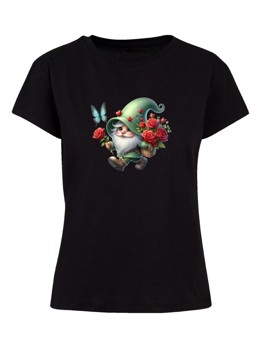 

Футболка F4NT4STIC Gnom FrГјhling Blumen Schmetterling, Black