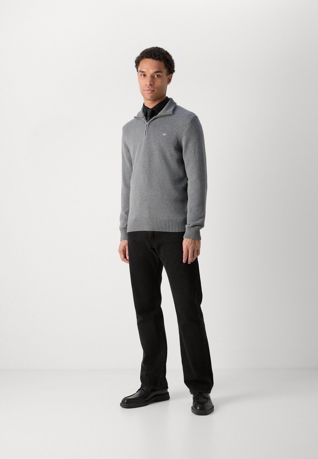 

Вязаный свитер CASUAL HALF ZIP GANT, темно-серый вереск
