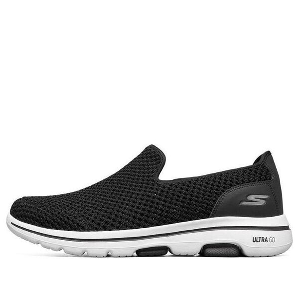 

Кроссовки go walk 5 slip on 'black white' Skechers, черный