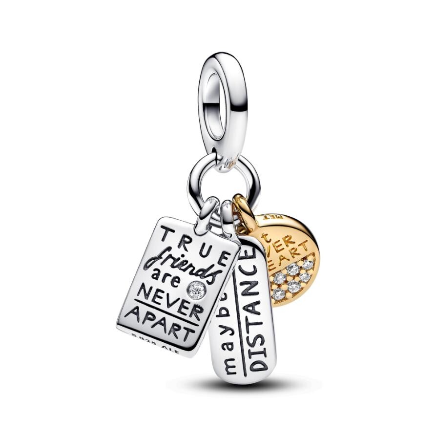 

Шарм Friendship Triple Dangle Pandora, стерлинговое серебро