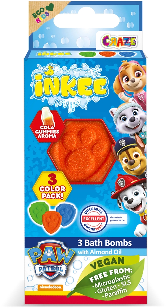 

Пузырь для ванны Щенячий патруль Инки Craze, vaikams 3× 15 гр