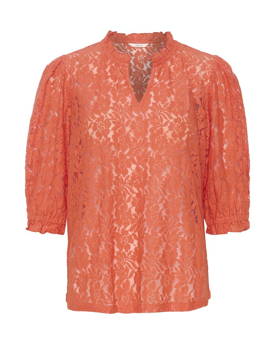 

Кружевная блузка Cream Blouse Kaspis, цвет coral
