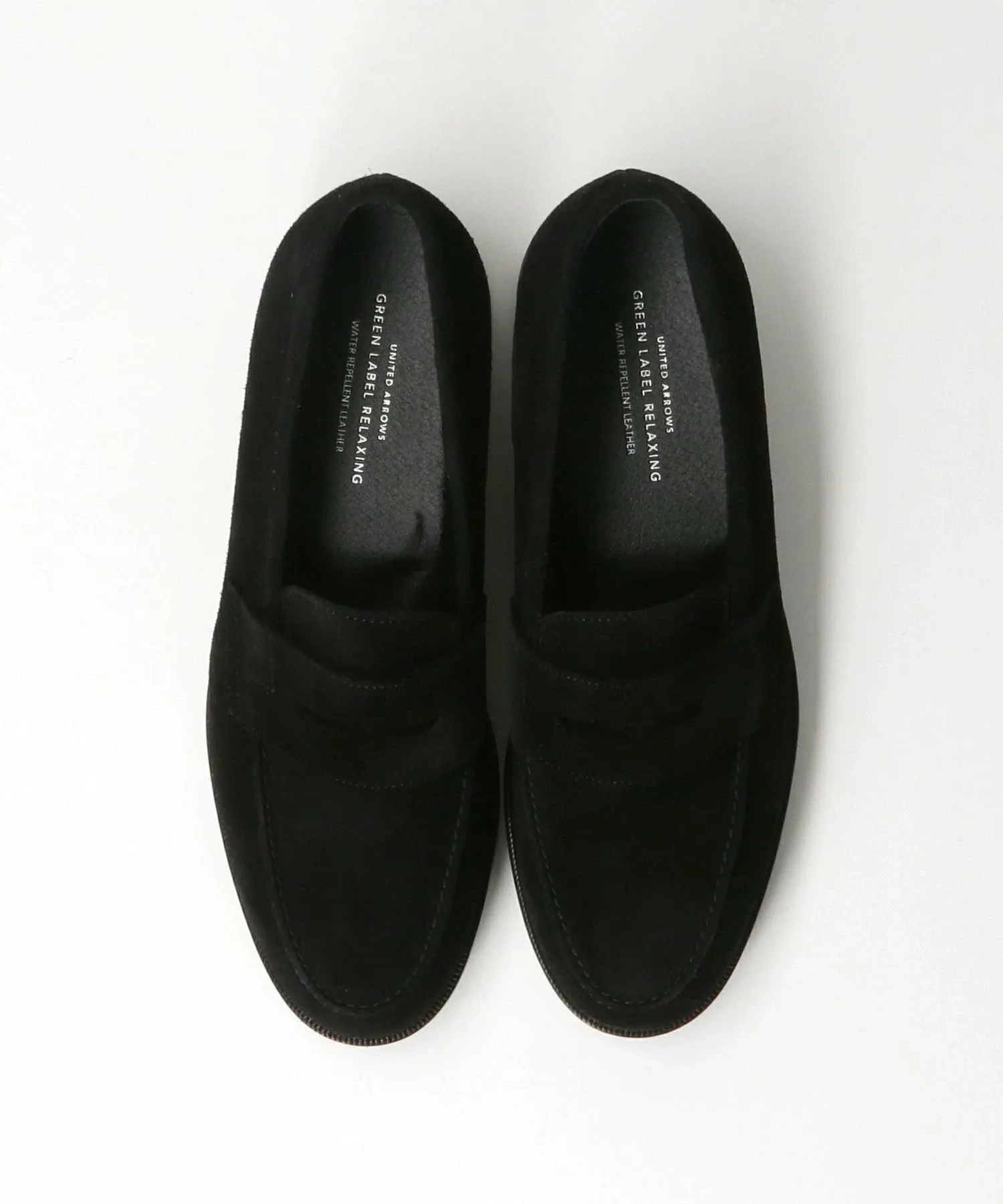 Замшевые французские лоферы GLR Hassui с водоотталкивающими свойствами UNITED ARROWS green label relaxing, BLACK — фото 2