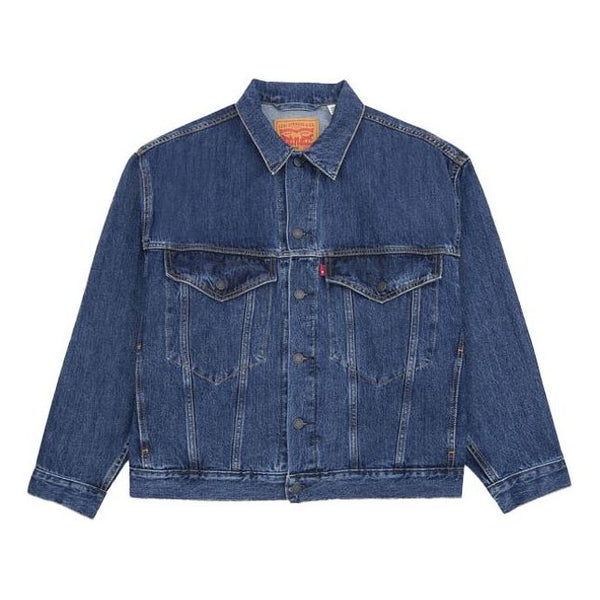 

Куртка Men's Levis lapel Button Denim Jacket Blue, синий