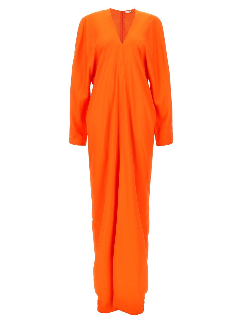 

Kimono Long Sleeve Dress Salvatore Ferragamo, оранжевый