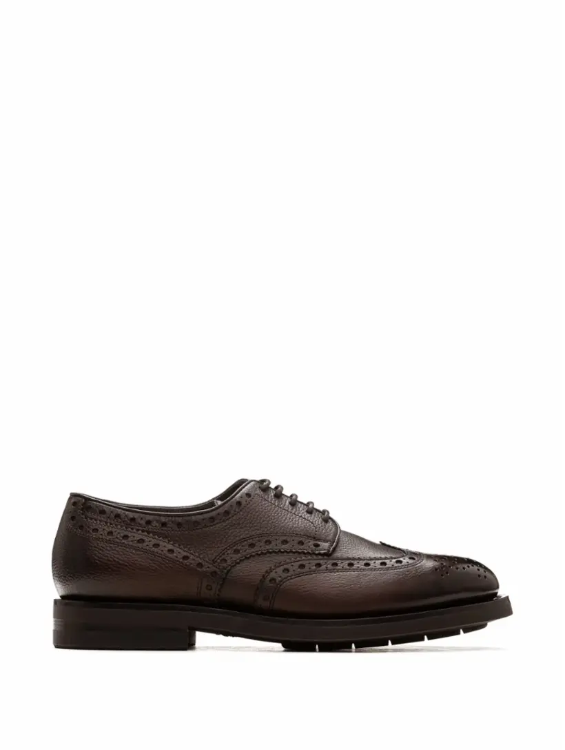 

Кожаные броги Santoni, коричневый