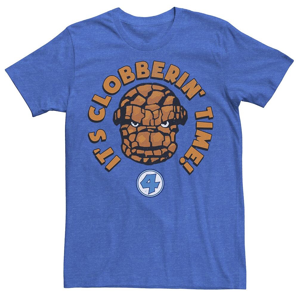 

Мужская футболка с большим лицом Marvel Fantastic Four The Thing Clobberin' Time Licensed Character, цвет Royal Heather
