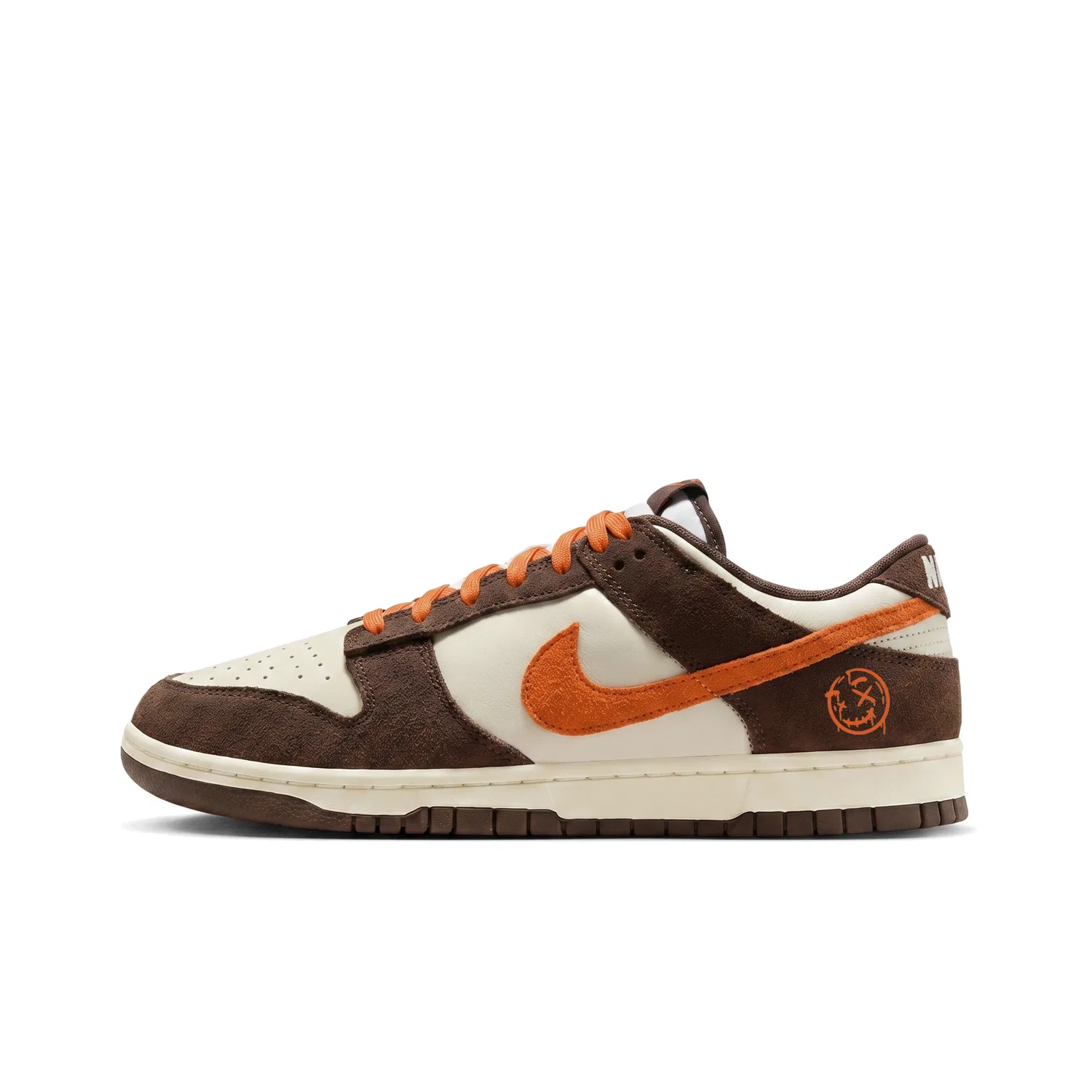 Кроссовки кожаные Nike Dunk Low оранжевый — фото 3
