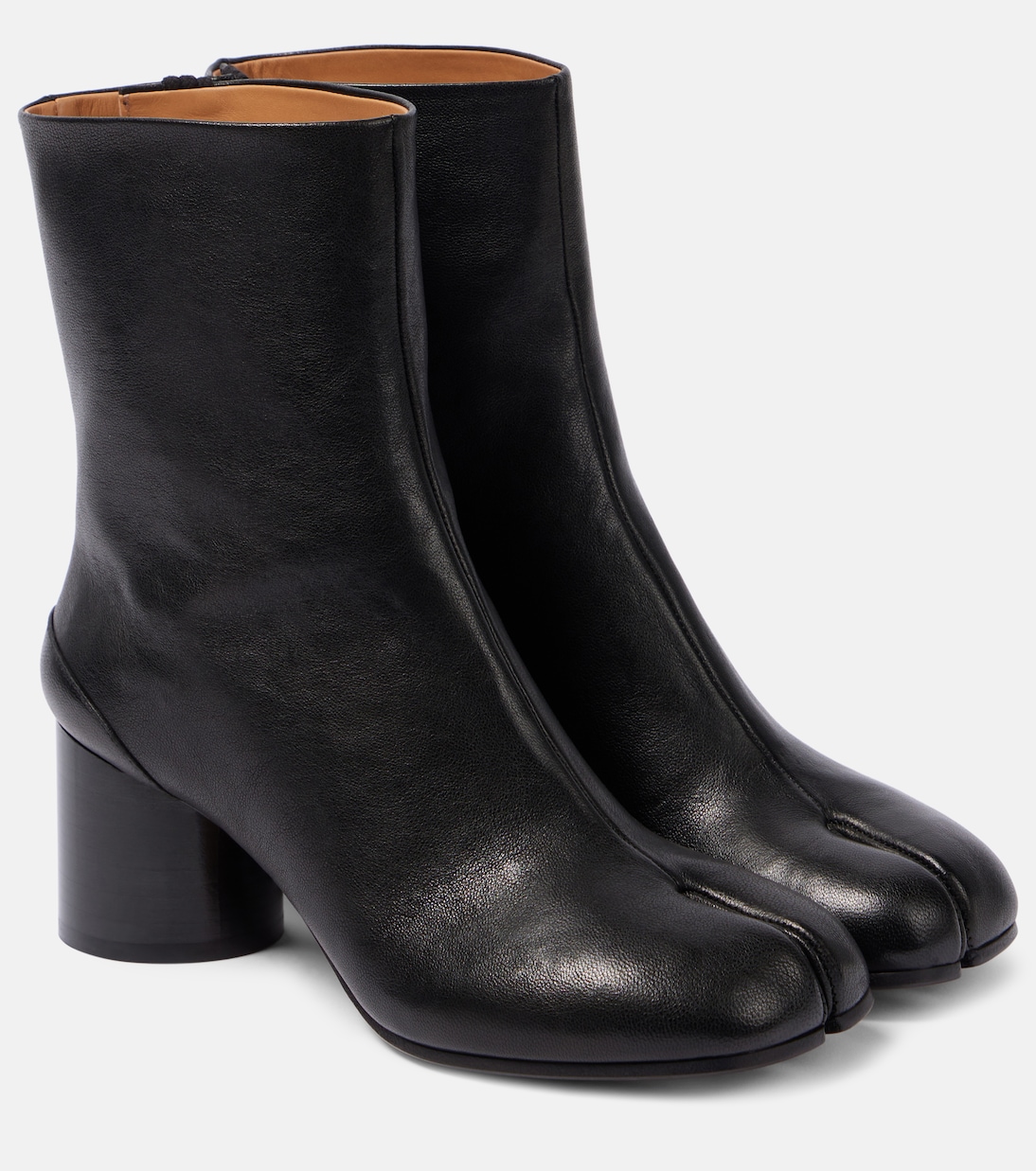 Кожаные ботинки Tabi 60 до щиколотки Maison Margiela, черный