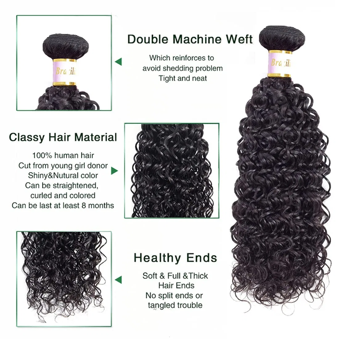 Накладные волосы «Kinky Curly» от blisshair Blisshair, Curly Budles — фото 2