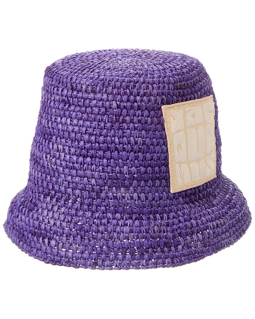 

Jacquemus Le Bob Ficiu Шляпа из рафии, фиолетовый