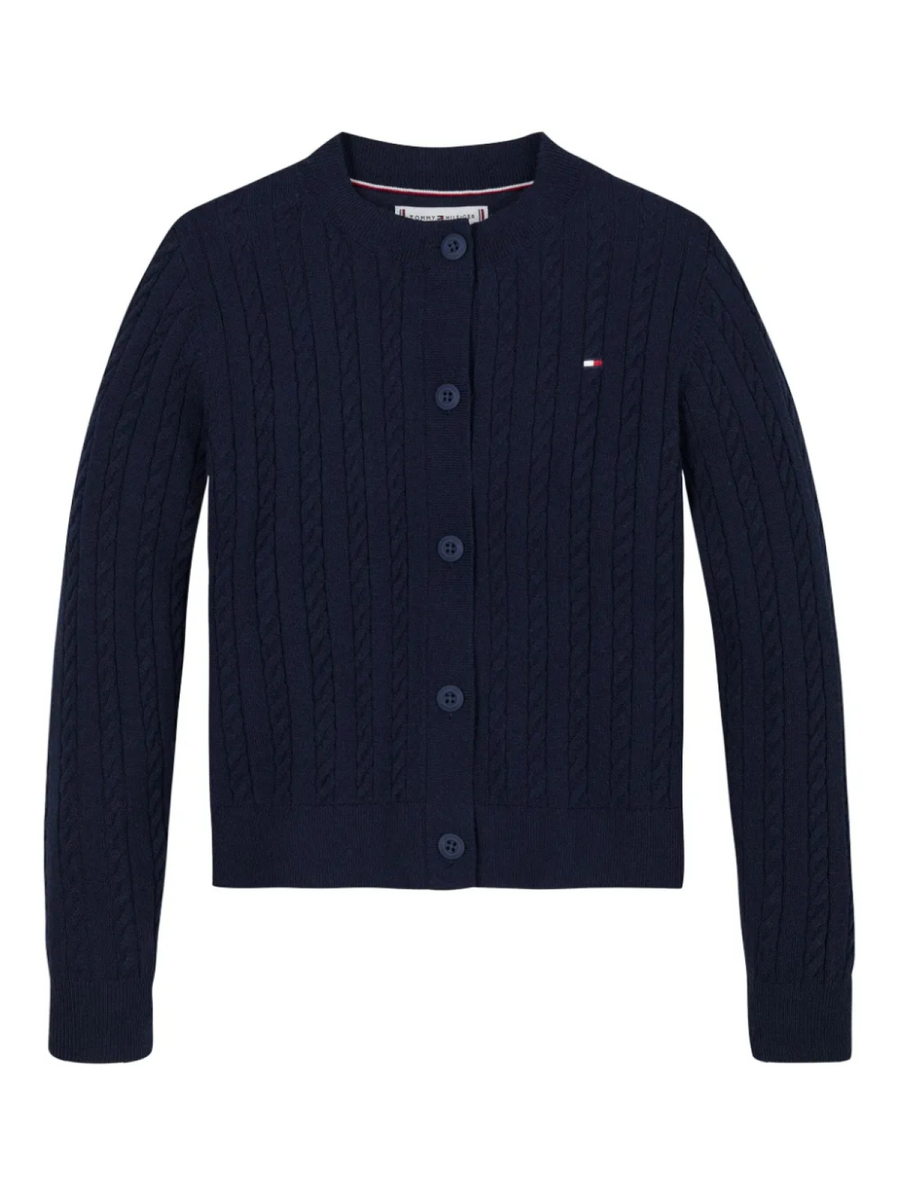 

Кардиган Tommy Hilfiger Junior с косичной вязкой, синий