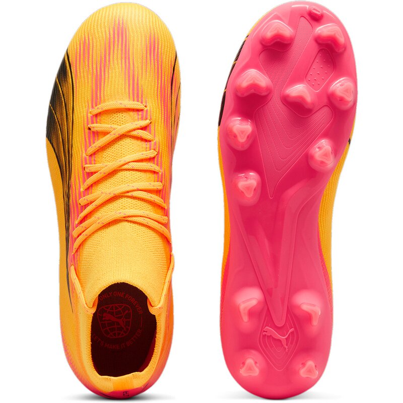 Футбольные бутсы для газона Ultra Pro FG/AG JR Puma, цвет sun stream-puma black-sunset g — фото 2