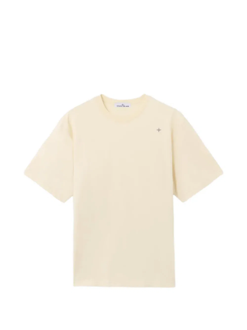 Футболка с круглым вырезом и логотипом Stone Island, нейтральный