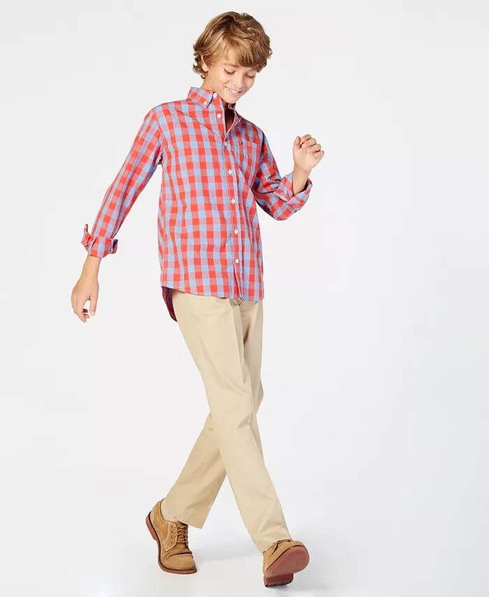 Рубашка на пуговицах Big Boys Kirk Box-Plaid Tommy Hilfiger, красный — фото 2