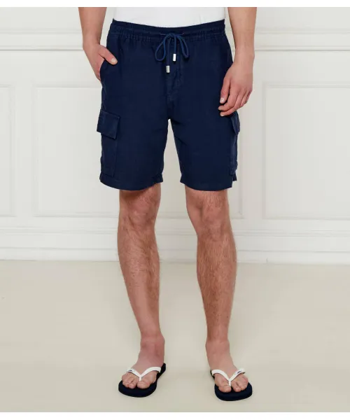 

Льняные шорты в бухтах Regular fit Vilebrequin, синий