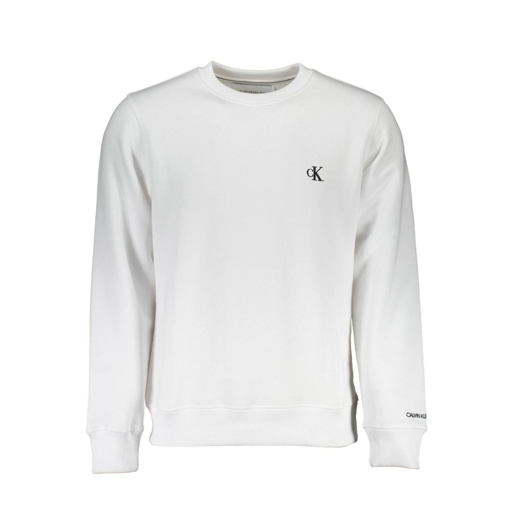 

Белоснежная толстовка с длинными рукавами и круглым вырезом Calvin Klein