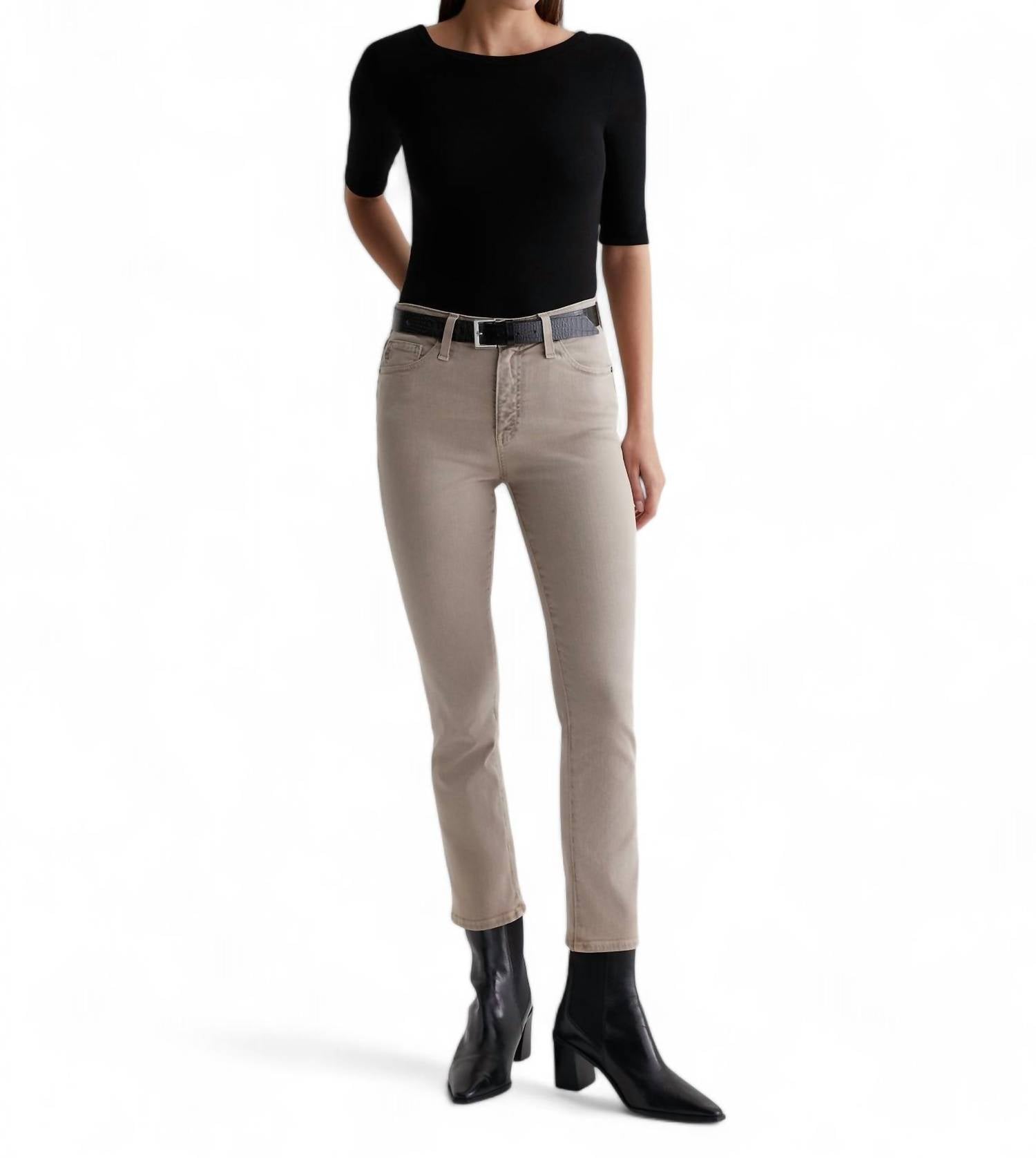 

Джинсы Mari Crop в цвете Sulfur Desert Taupe AG Jeans