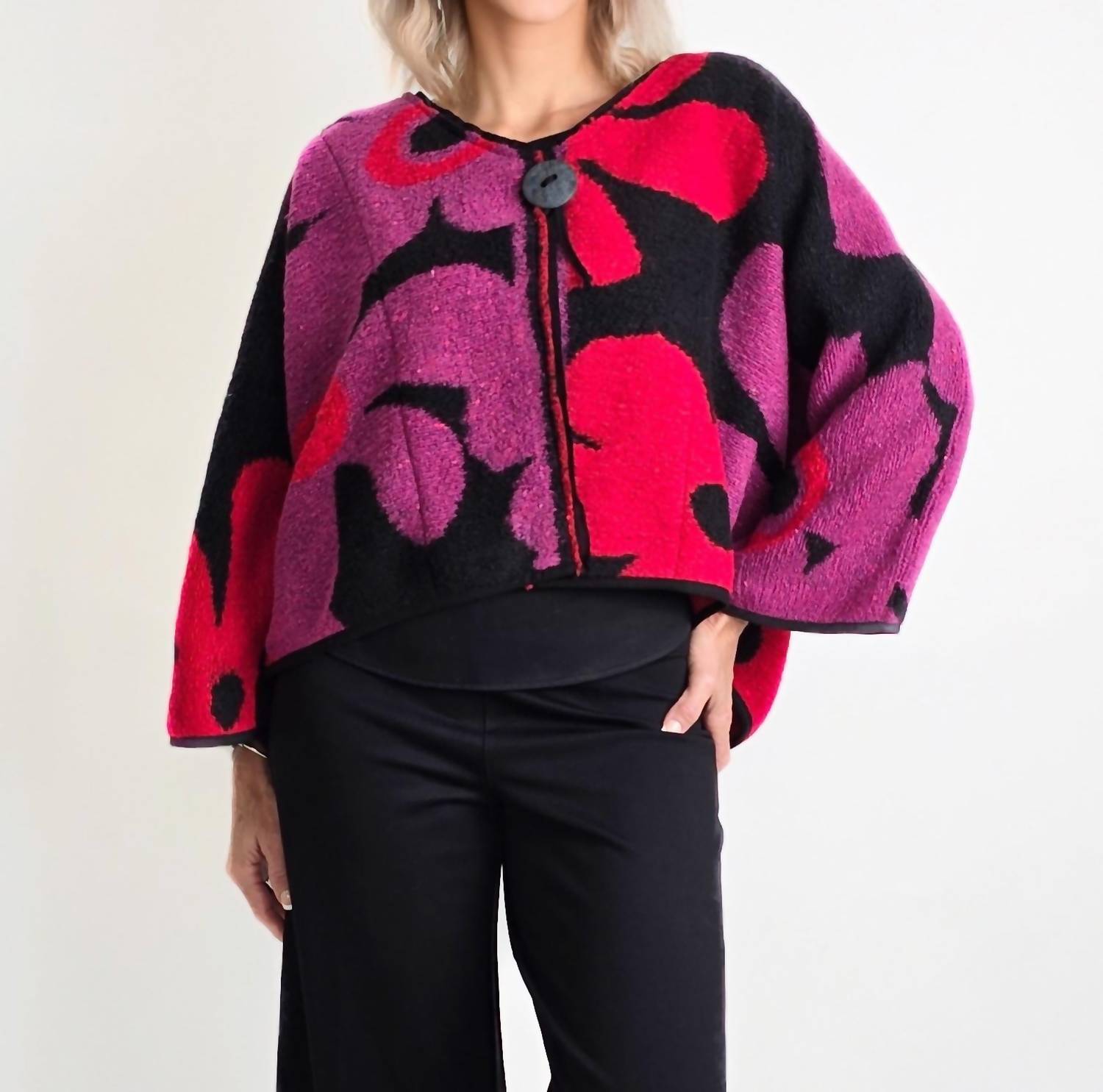 

Укороченный кардиган Brite Flower в разноцветном исполнении Mara Gibbucci, мультиколор