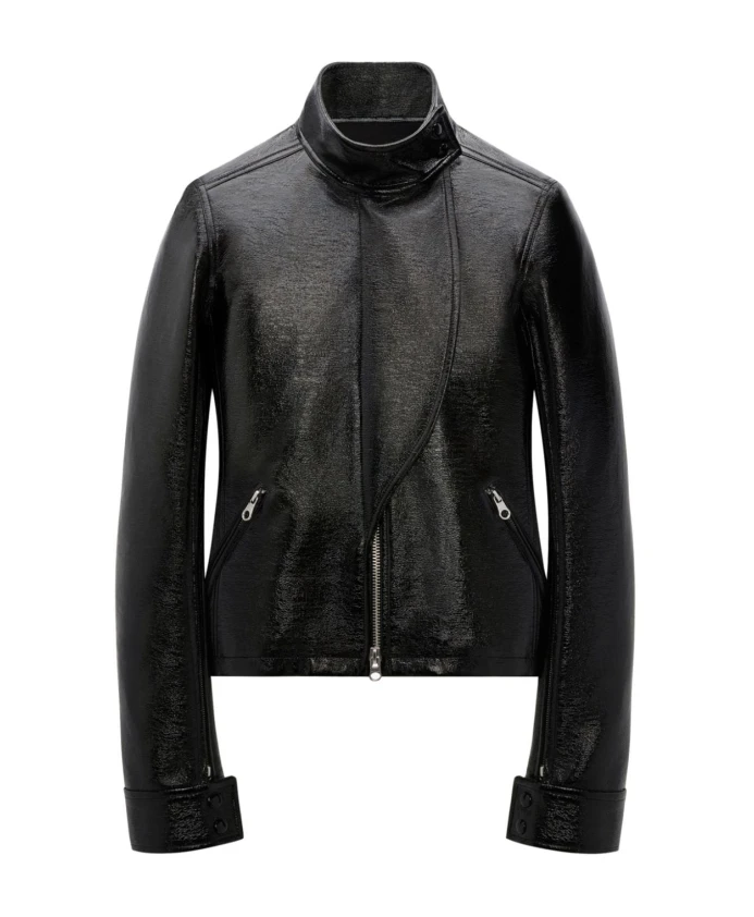 

Куртка с нашивкой-логотипом и воротником стойкой. Courrèges, черный