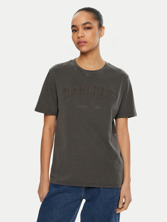 

Футболка свободного кроя Varsity DW0DW19444 Tommy Jeans, черный