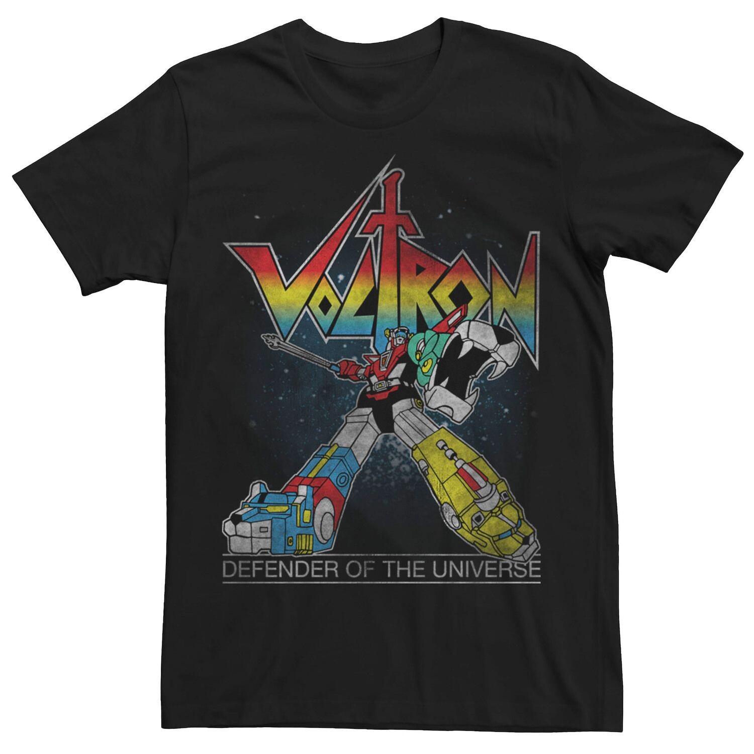 

Мужской Voltron: футболка Retro Defender Rainbow Licensed Character