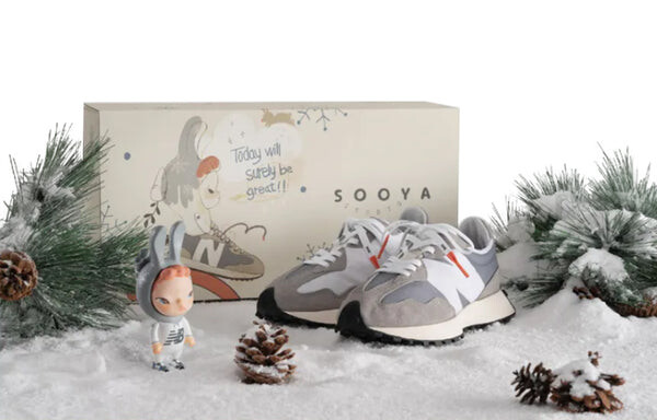 Кроссовки x kiks x sooyastudio 327 туфли New Balance, серый — фото 2