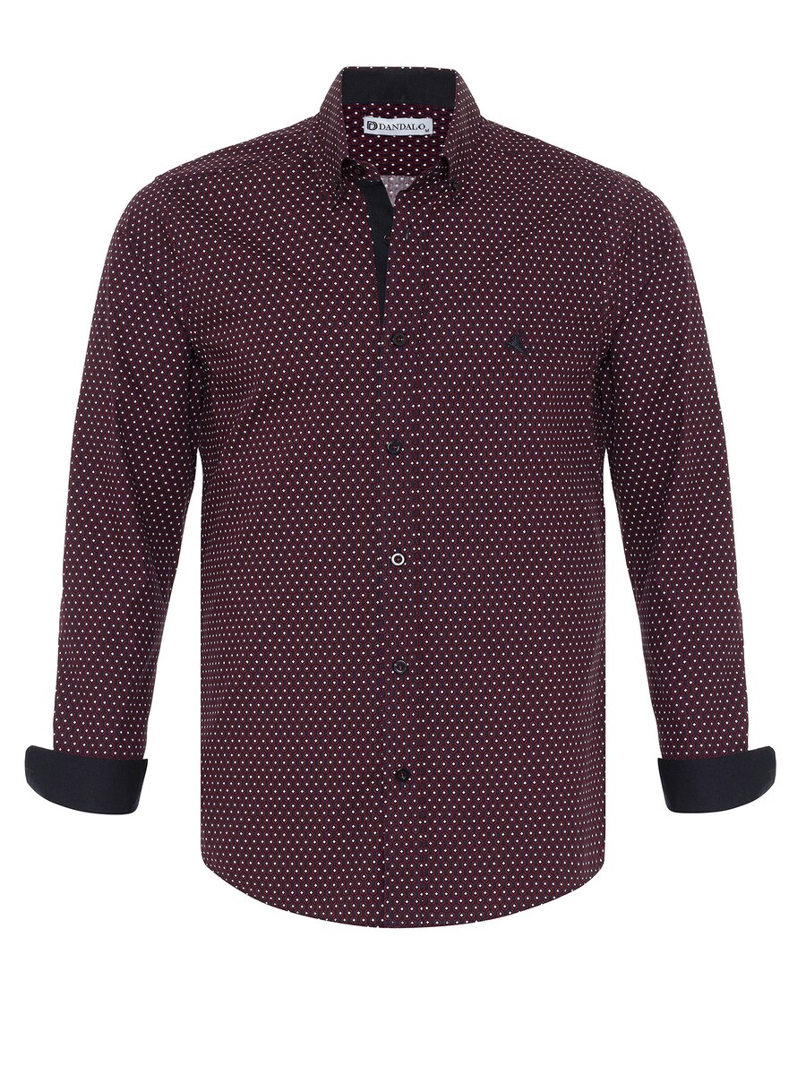 

Приталенная рубашка на пуговицах Dandalo Wally, цвет Navy/Burgundy