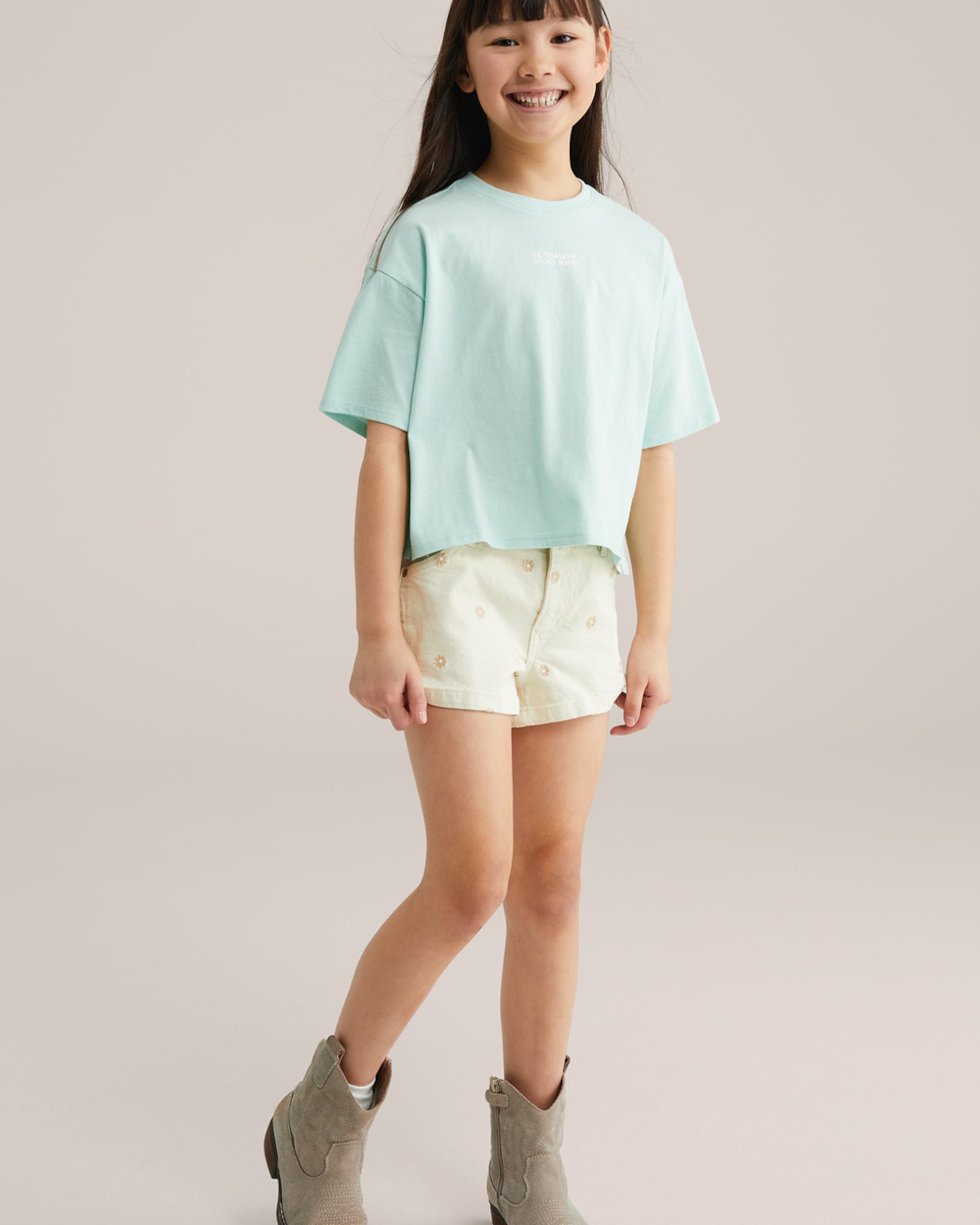 WE Fashion Футболка в цвете мяты — фото 4
